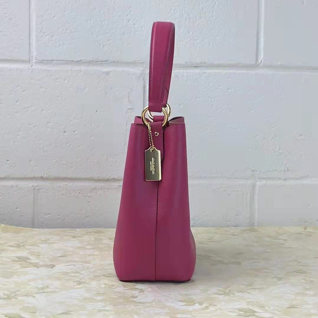 COACH 1011 Small Town Bucket Bag In Bright Violet COACH 1011 Small Town Bucket Bag In Bright Violet
